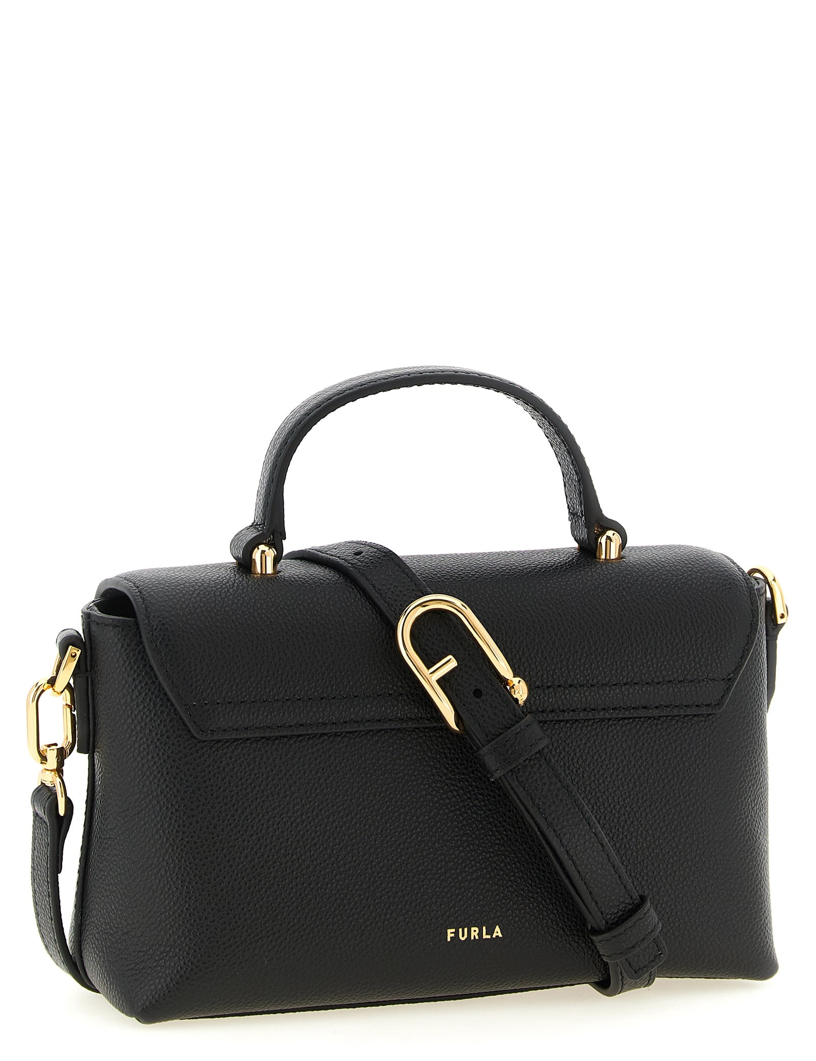 Furla Black Calfskin Handbag
