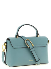 Furla Light Blue Calfskin Mignon Handbag