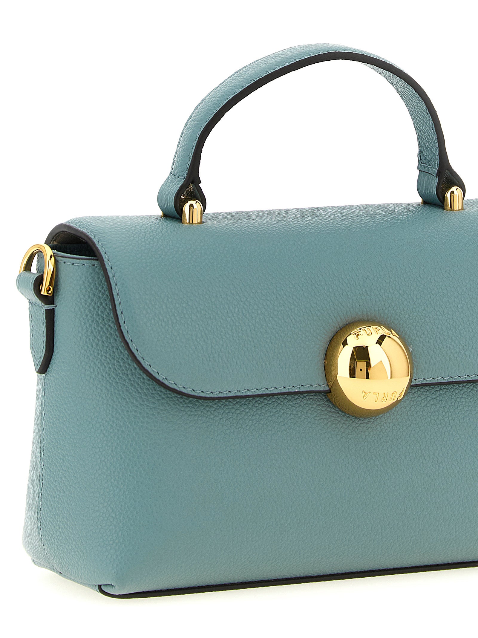 Furla Light Blue Calfskin Mignon Handbag