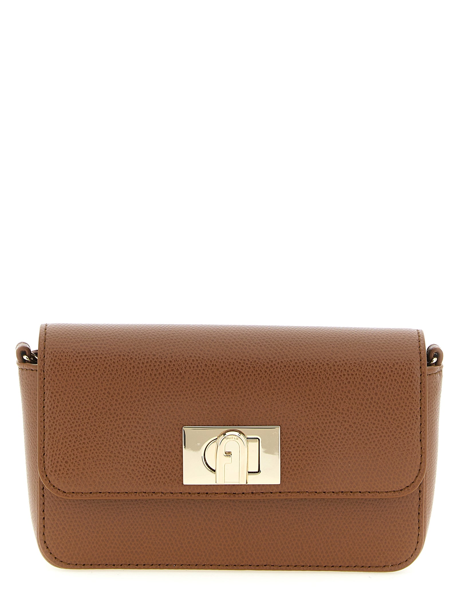Furla Cognac Calfskin Mini Crossbody Bag