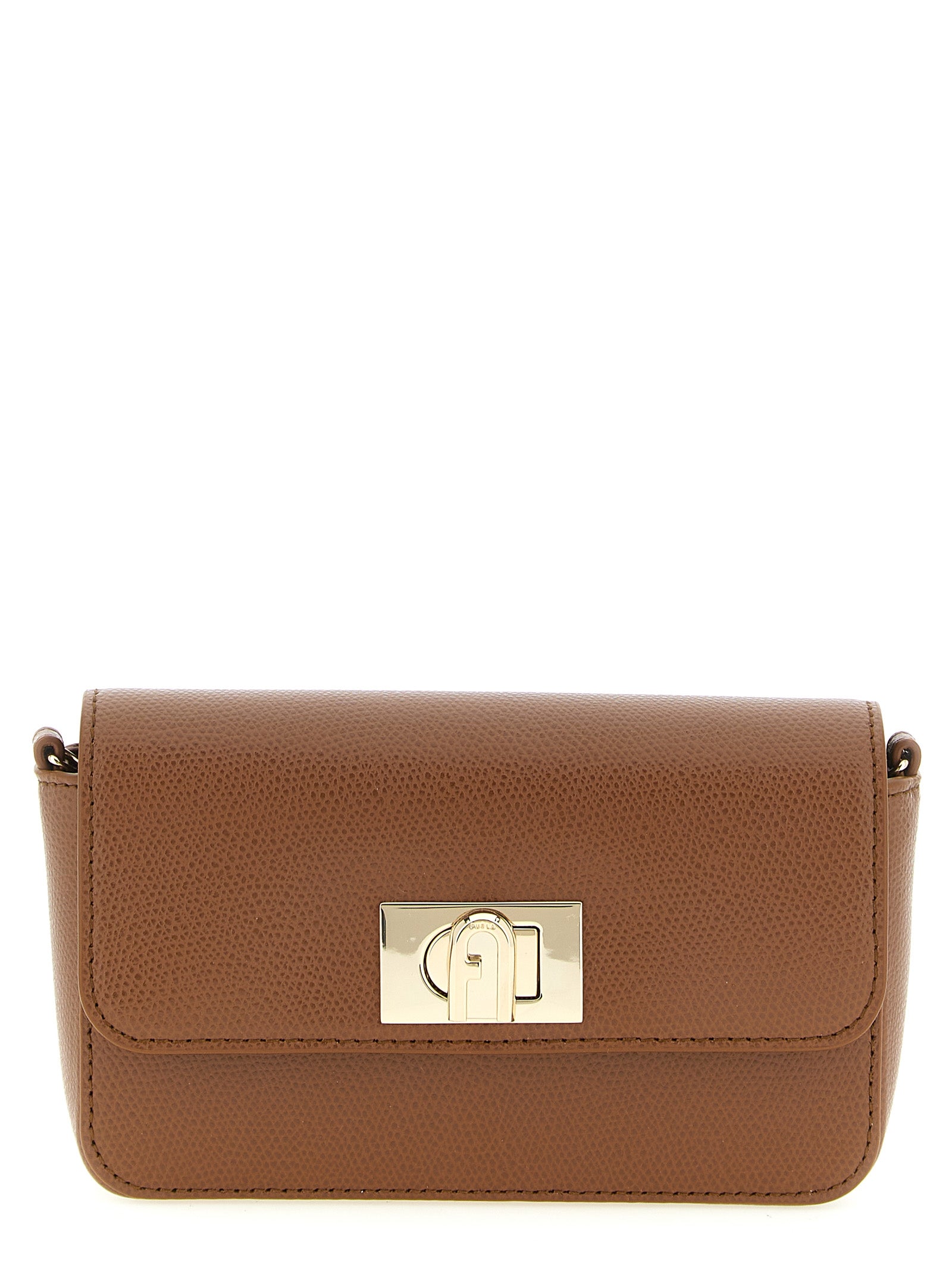 Furla Cognac Calfskin Mini Crossbody Bag