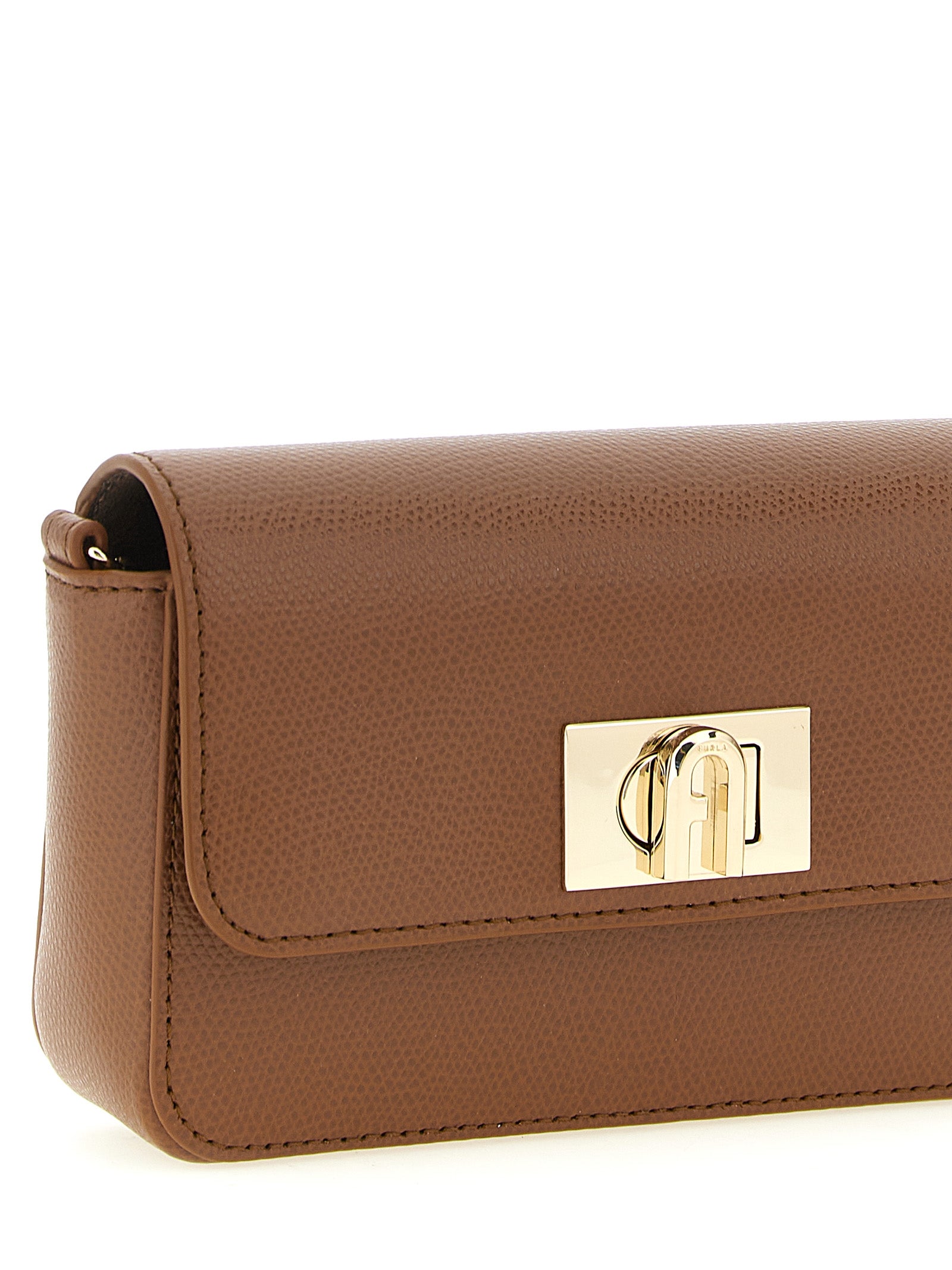 Furla Cognac Calfskin Mini Crossbody Bag