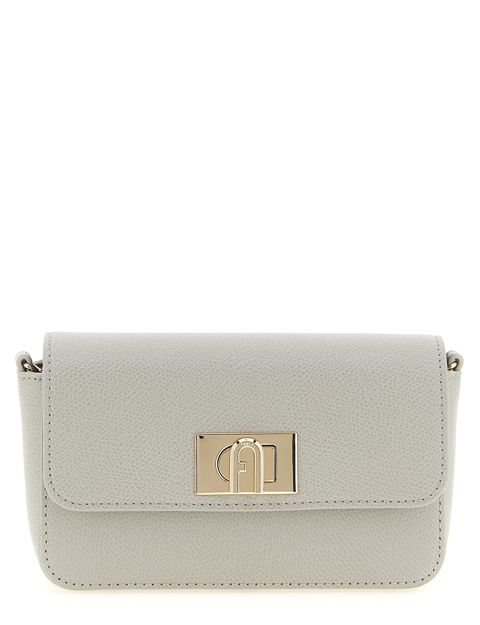 Furla Gray Calfskin Crossbody Bag