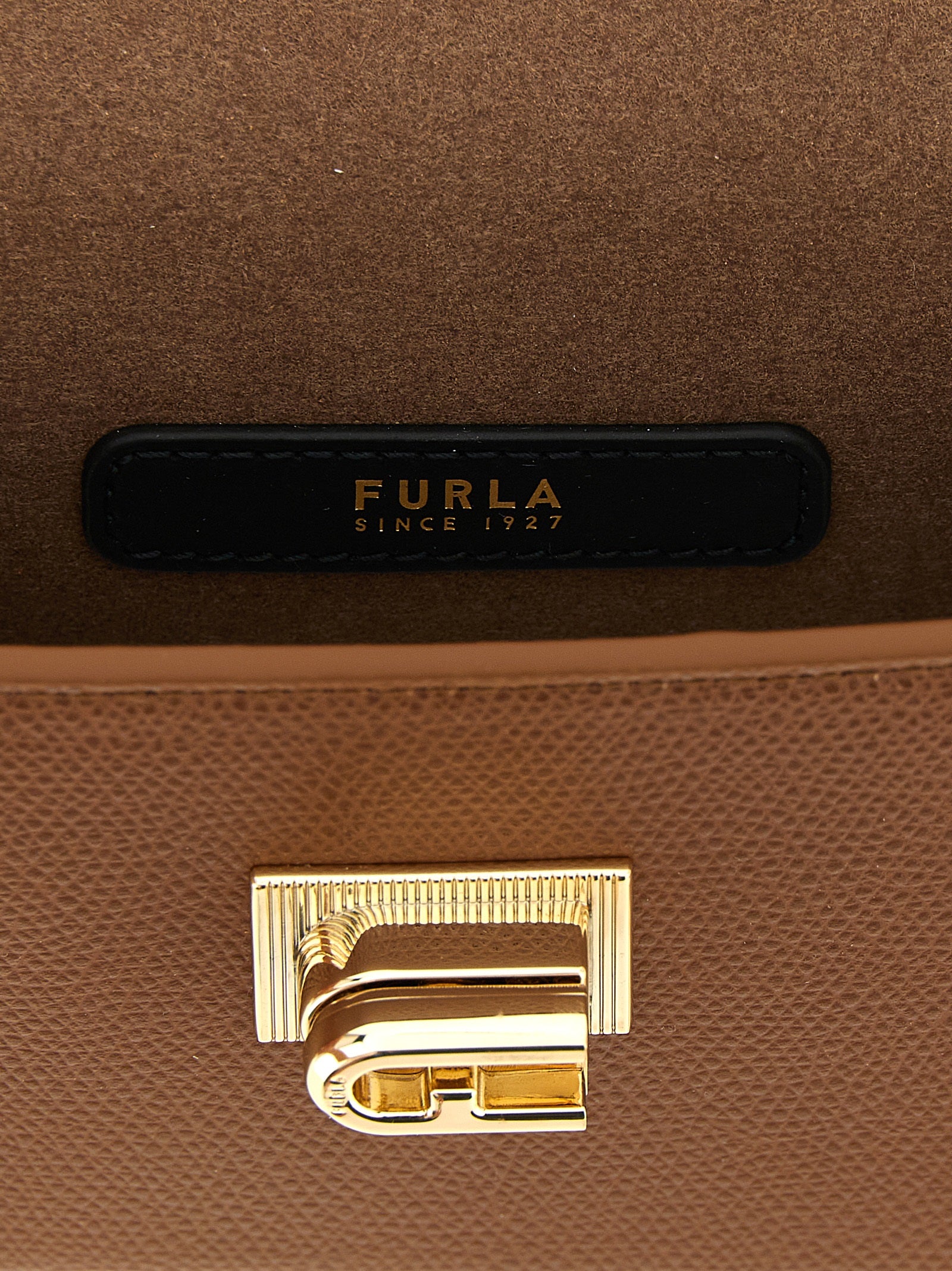 Furla Cognac Calfskin Mini Crossbody Bag