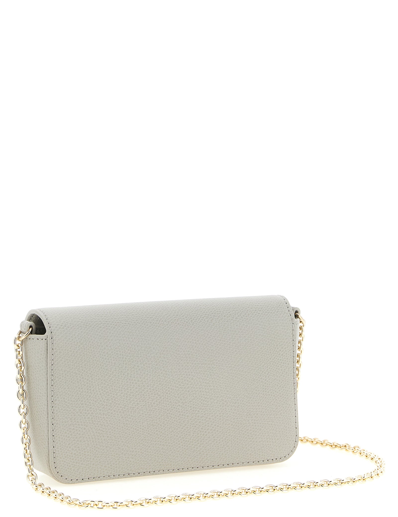 Furla Gray Calfskin Crossbody Bag
