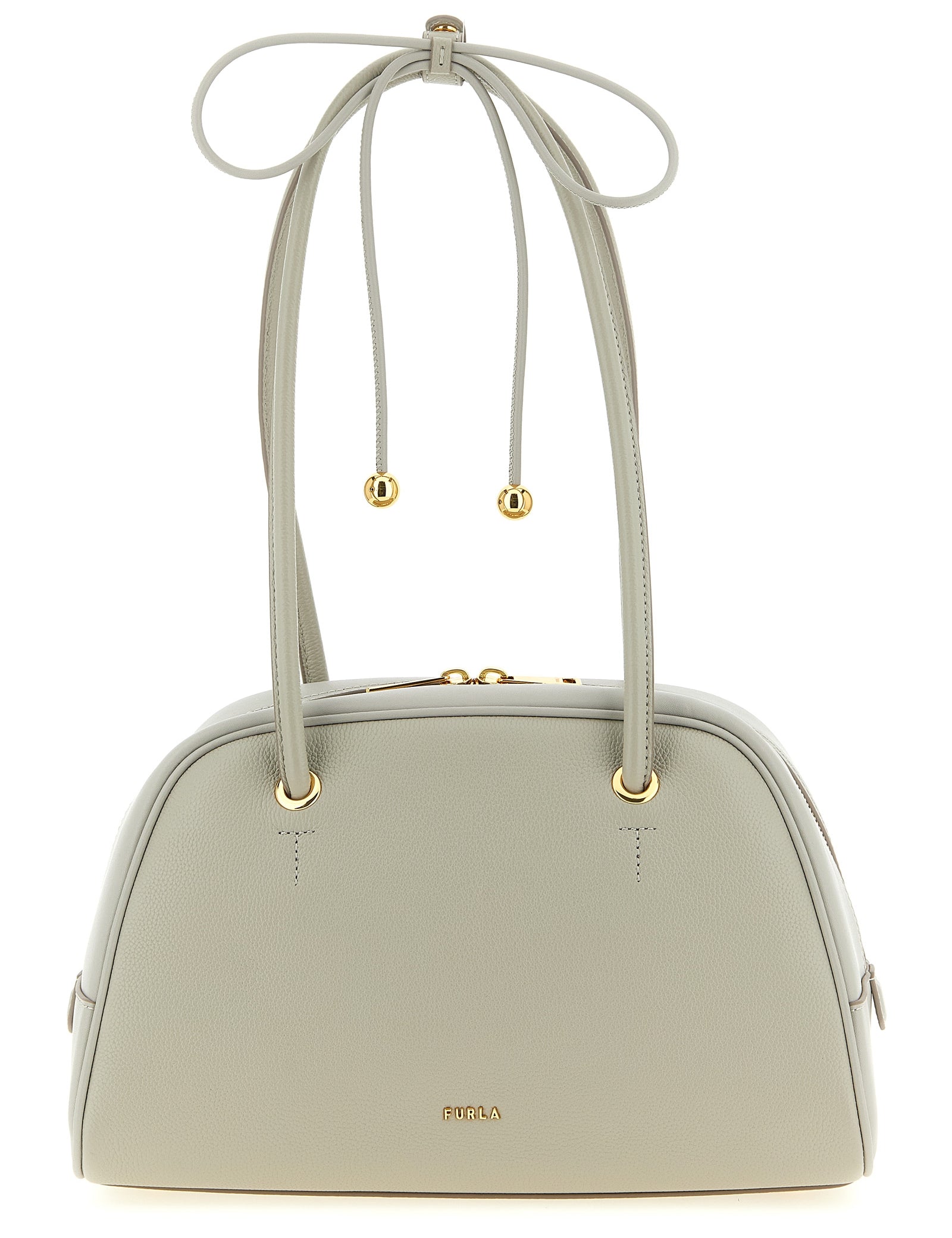 Furla Gray Calfskin Handbag