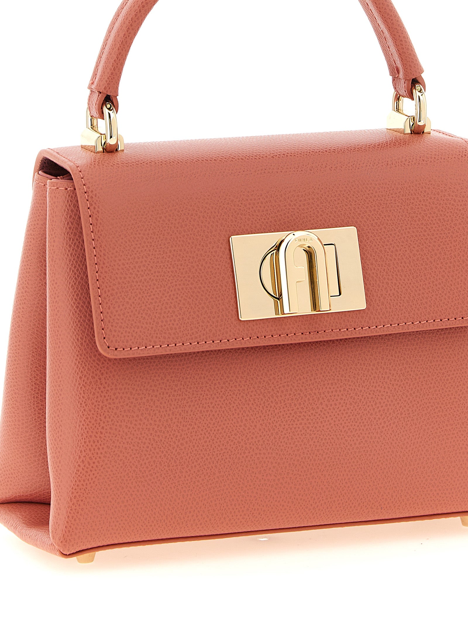 Furla Antique Pink Calfskin Mini Handbag
