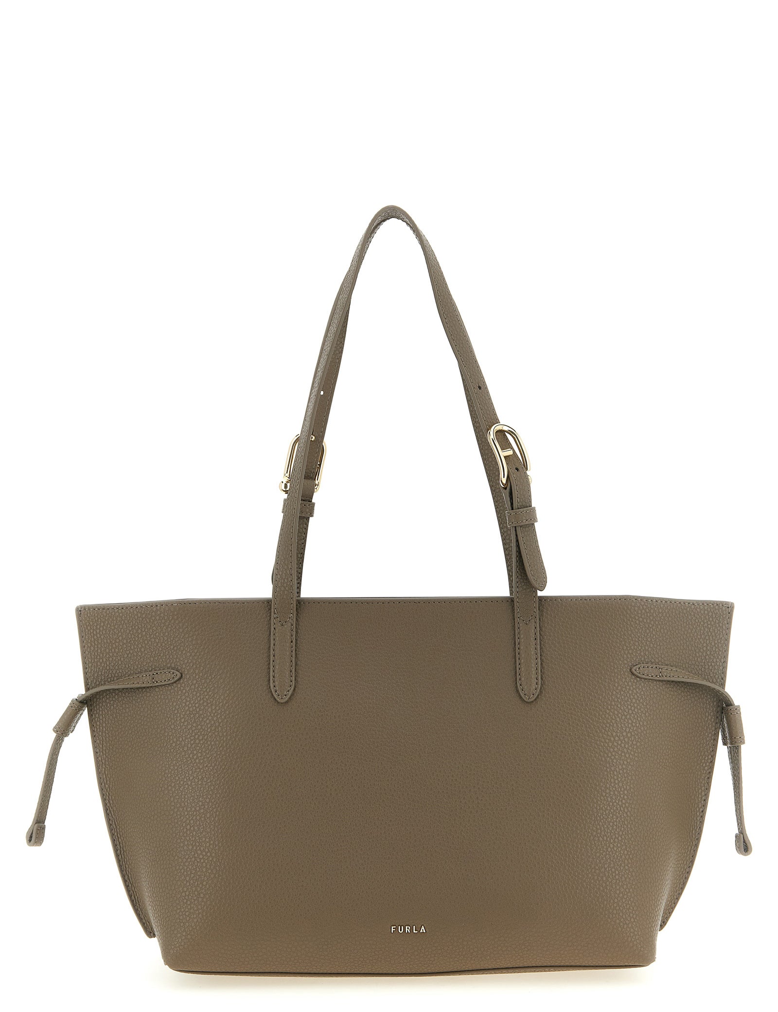 Furla Gray Calfskin Tote Bag