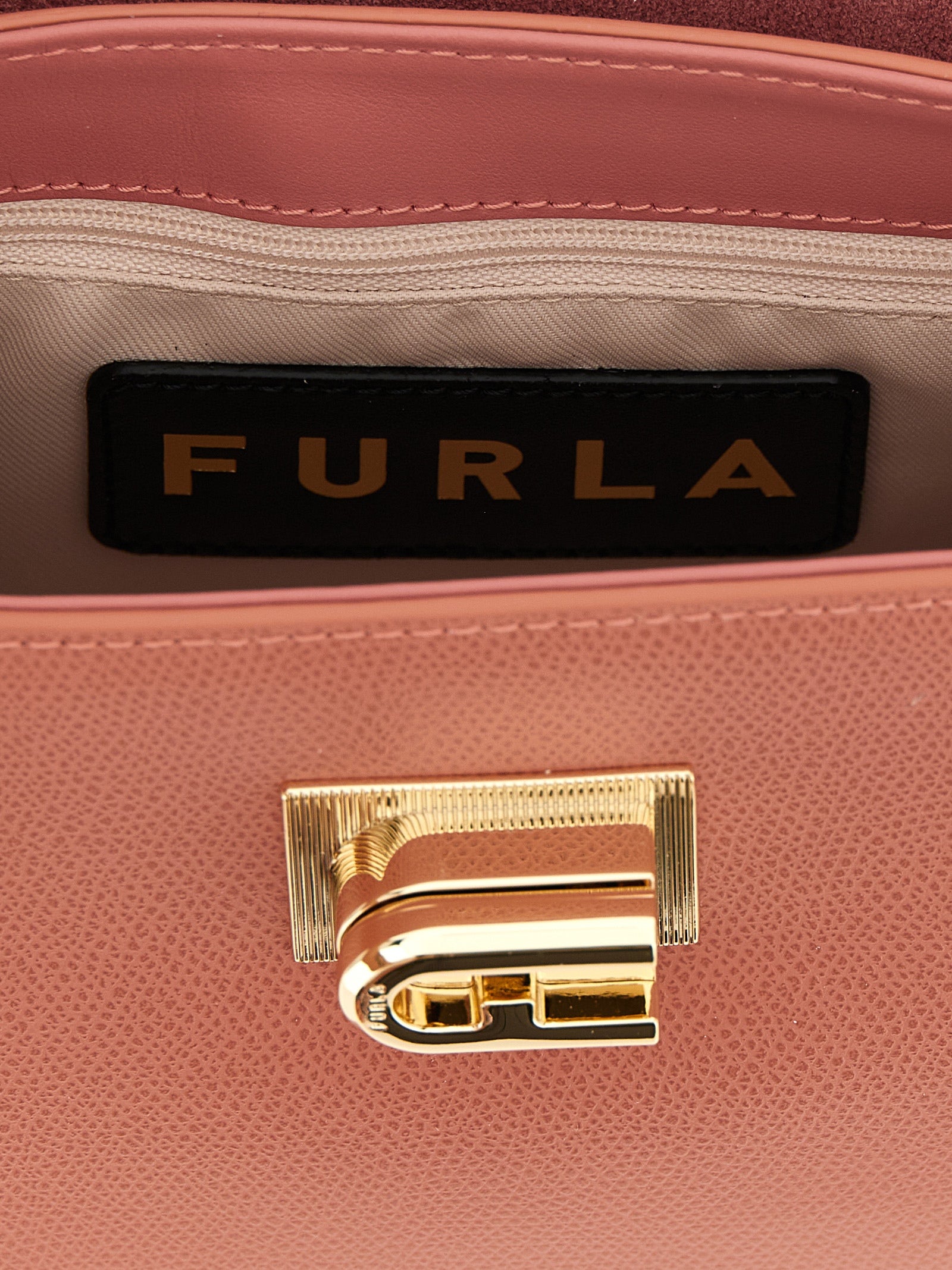 Furla Antique Pink Calfskin Mini Handbag