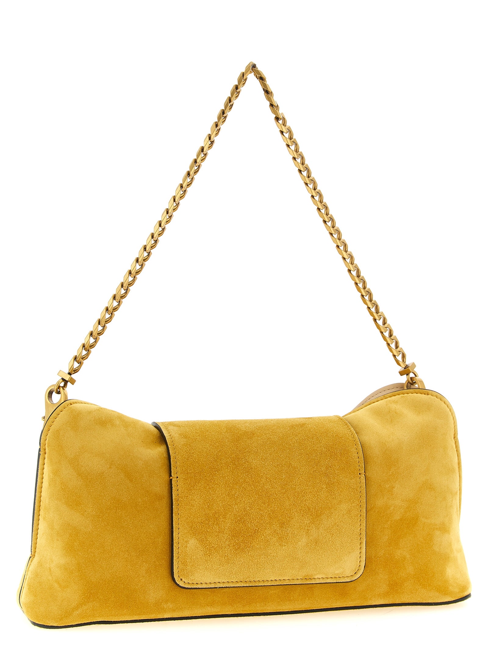 Versace Ochre Yellow Calfskin Clutch Bag