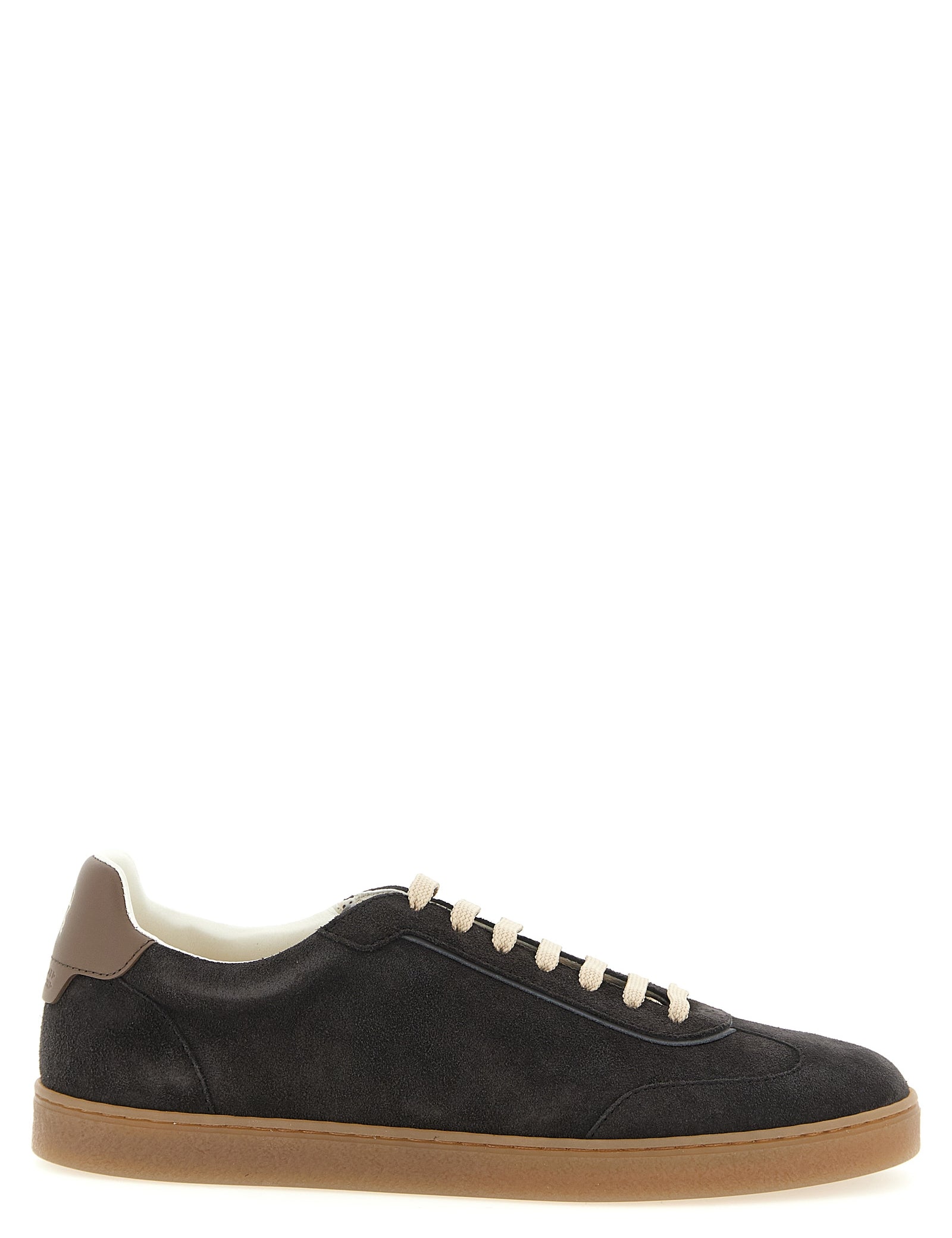 Brunello Cucinelli Gray Calfskin Low Top Sneakers