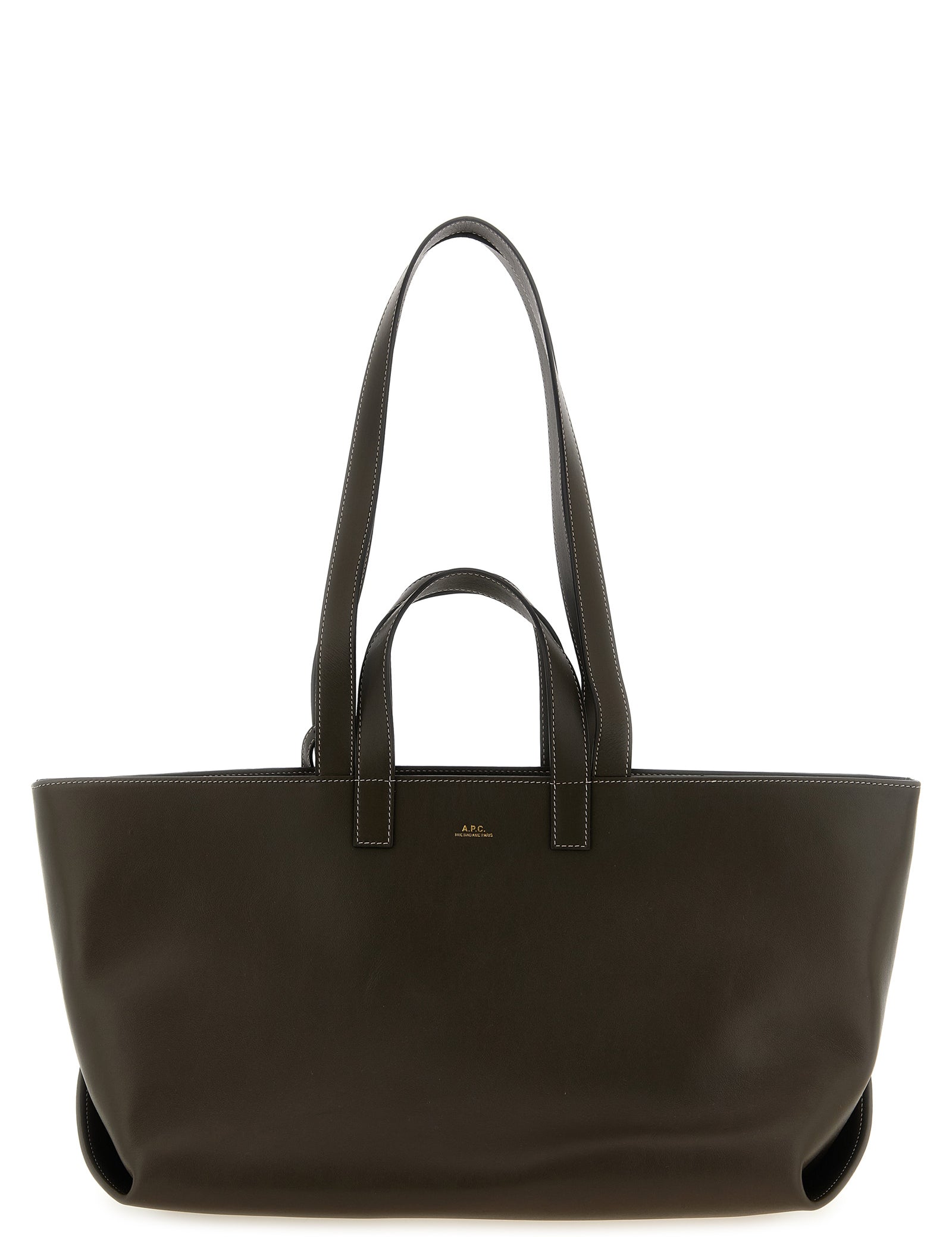 A.P.C. Brown Cowhide Tote Bag