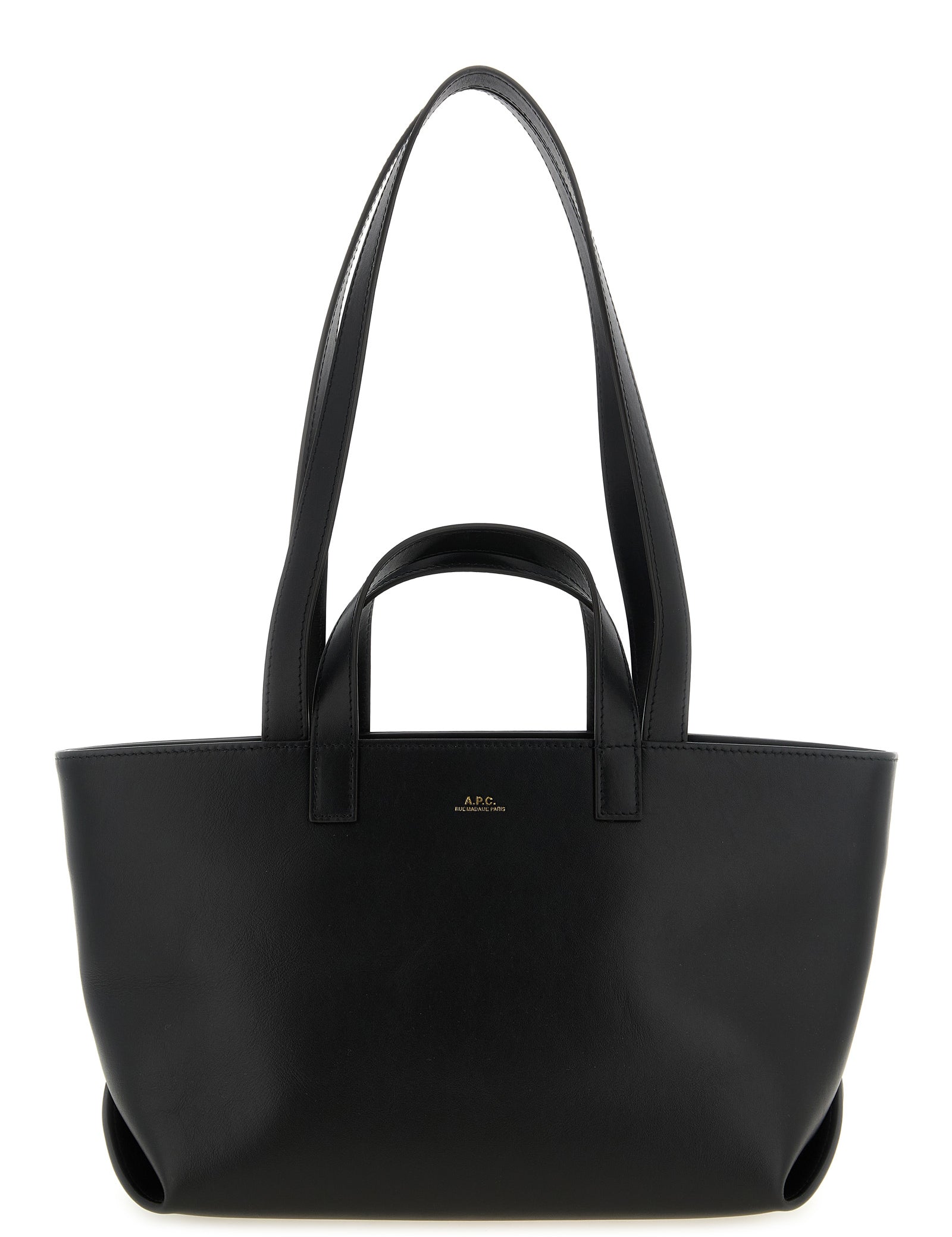 A.P.C. Black Cowhide Small Shopping Bag