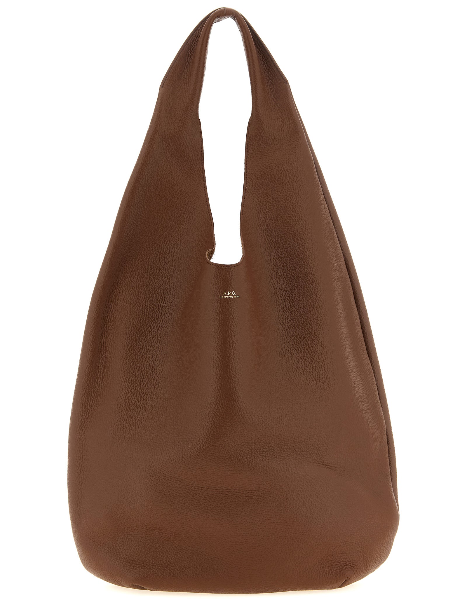 A.P.C. Hazelnut Hammered Cowhide Shoulder Bag