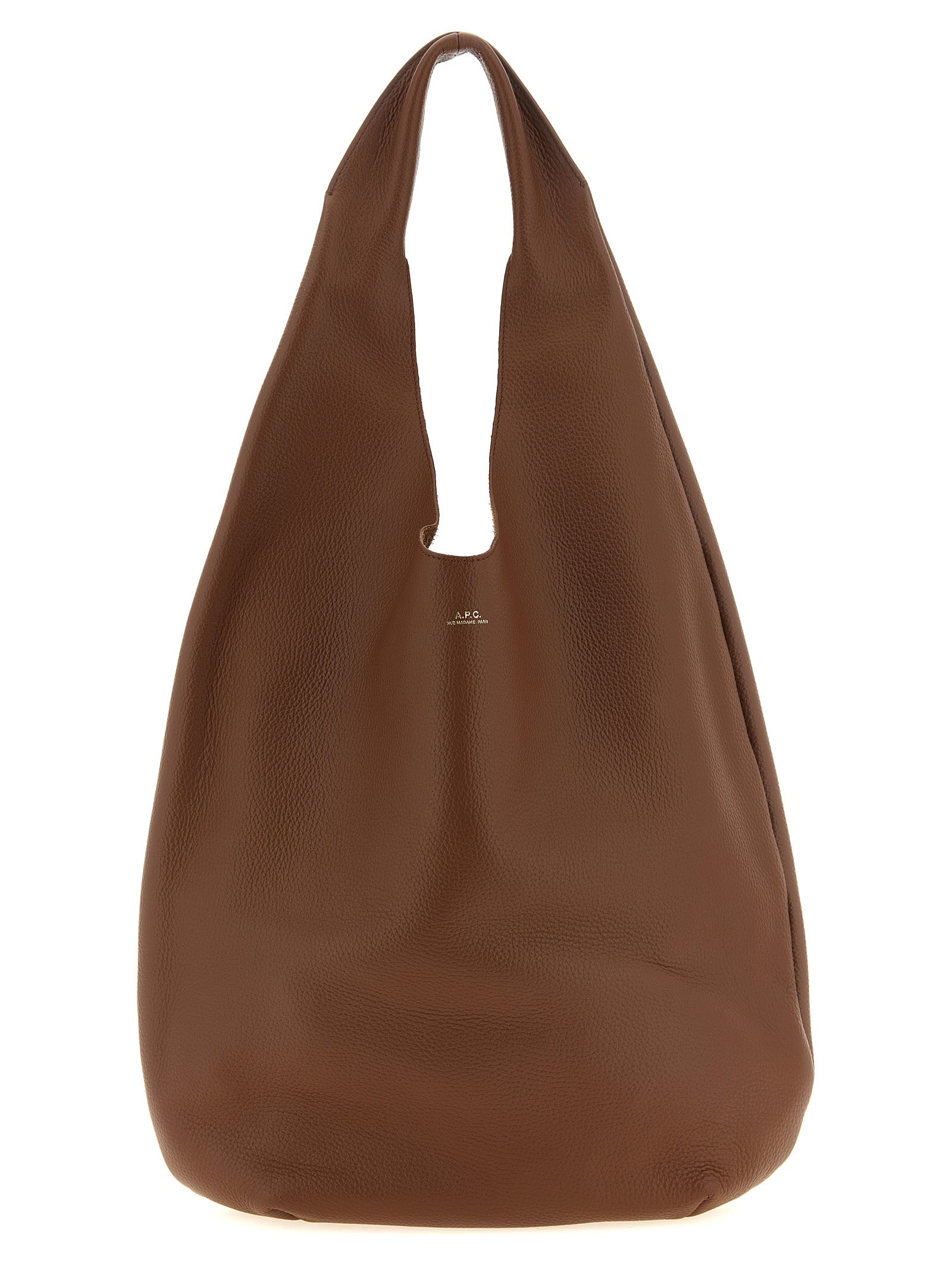 A.P.C. Hazelnut Hammered Cowhide Shoulder Bag