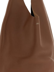 A.P.C. Hazelnut Hammered Cowhide Shoulder Bag