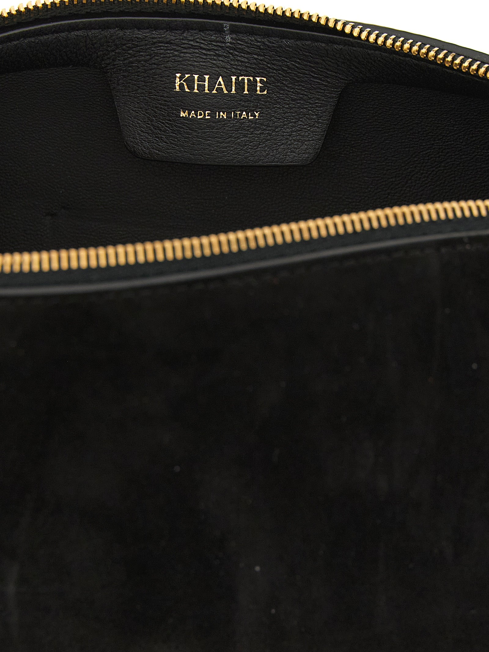Khaite Black Calfskin and Suede Mini Crossbody Bag