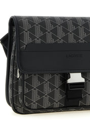 Lacoste Black Coated Material Crossbody Bag