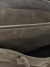 The Attico Dark Gray Suede Shoulder Bag