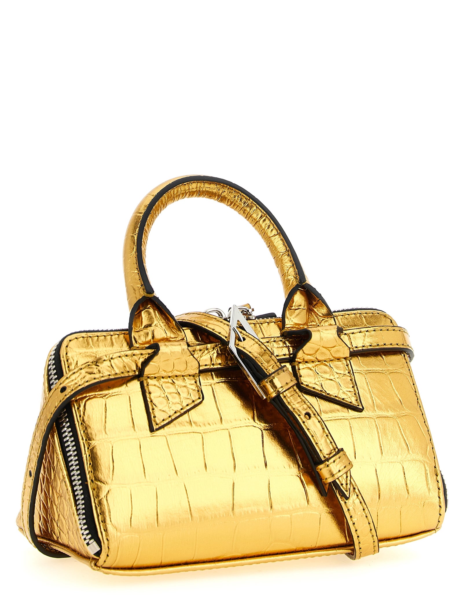 The Attico Gold Bovine Leather Mini Handbag