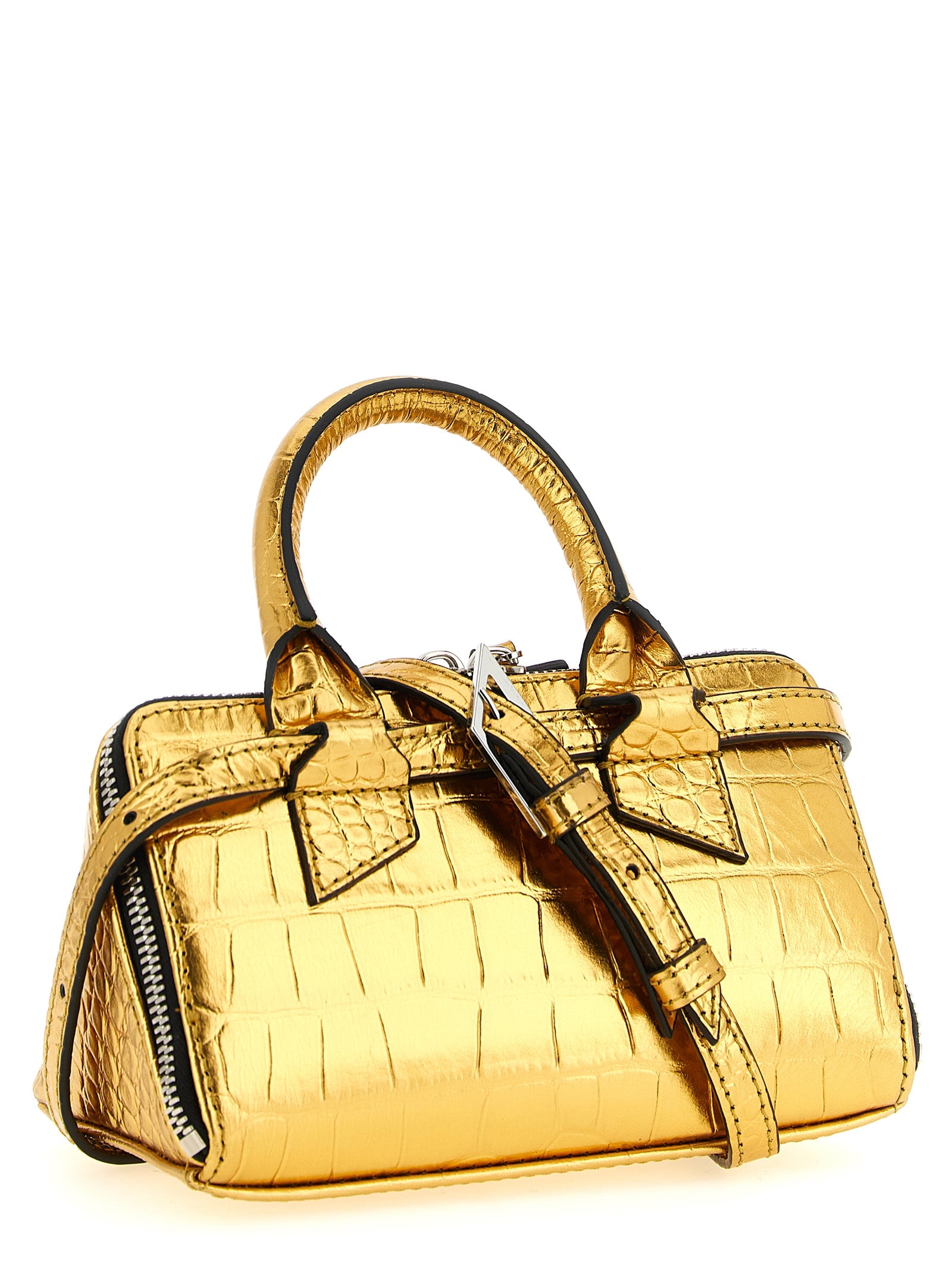 The Attico Gold Bovine Leather Mini Handbag