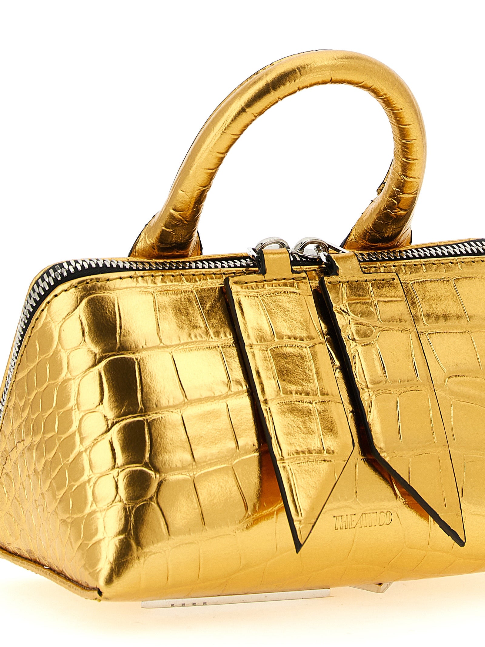 The Attico Gold Bovine Leather Mini Handbag