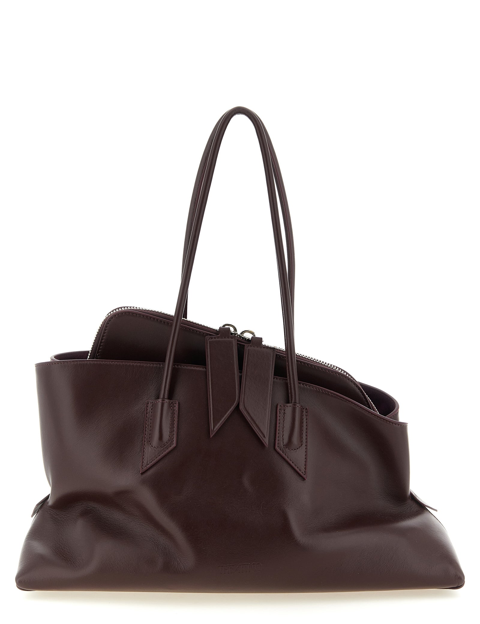 The Attico Purple Calf Leather Shoulder Bag