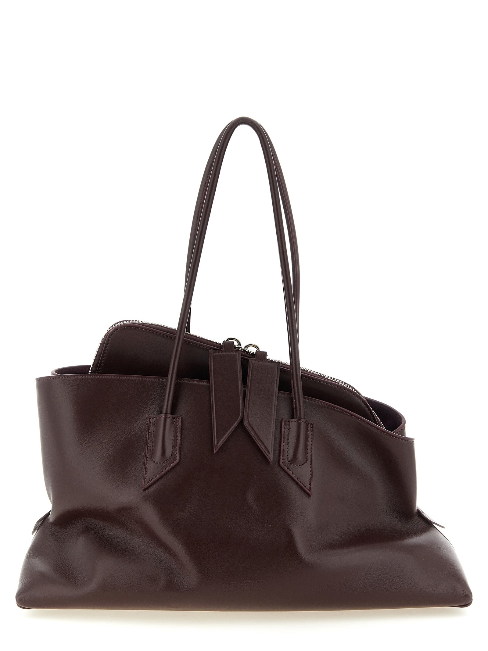 The Attico Purple Calf Leather Shoulder Bag
