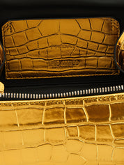 The Attico Gold Bovine Leather Mini Handbag