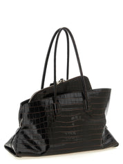 The Attico Dark Brown Calf Leather Shoulder Bag