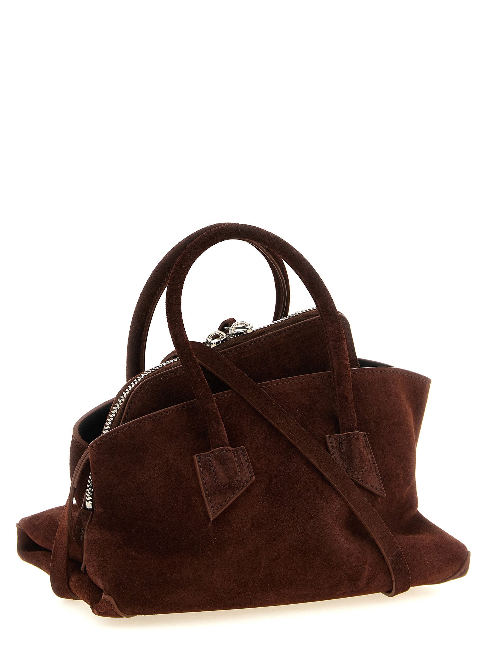 The Attico Brown Suede Mini Handbag