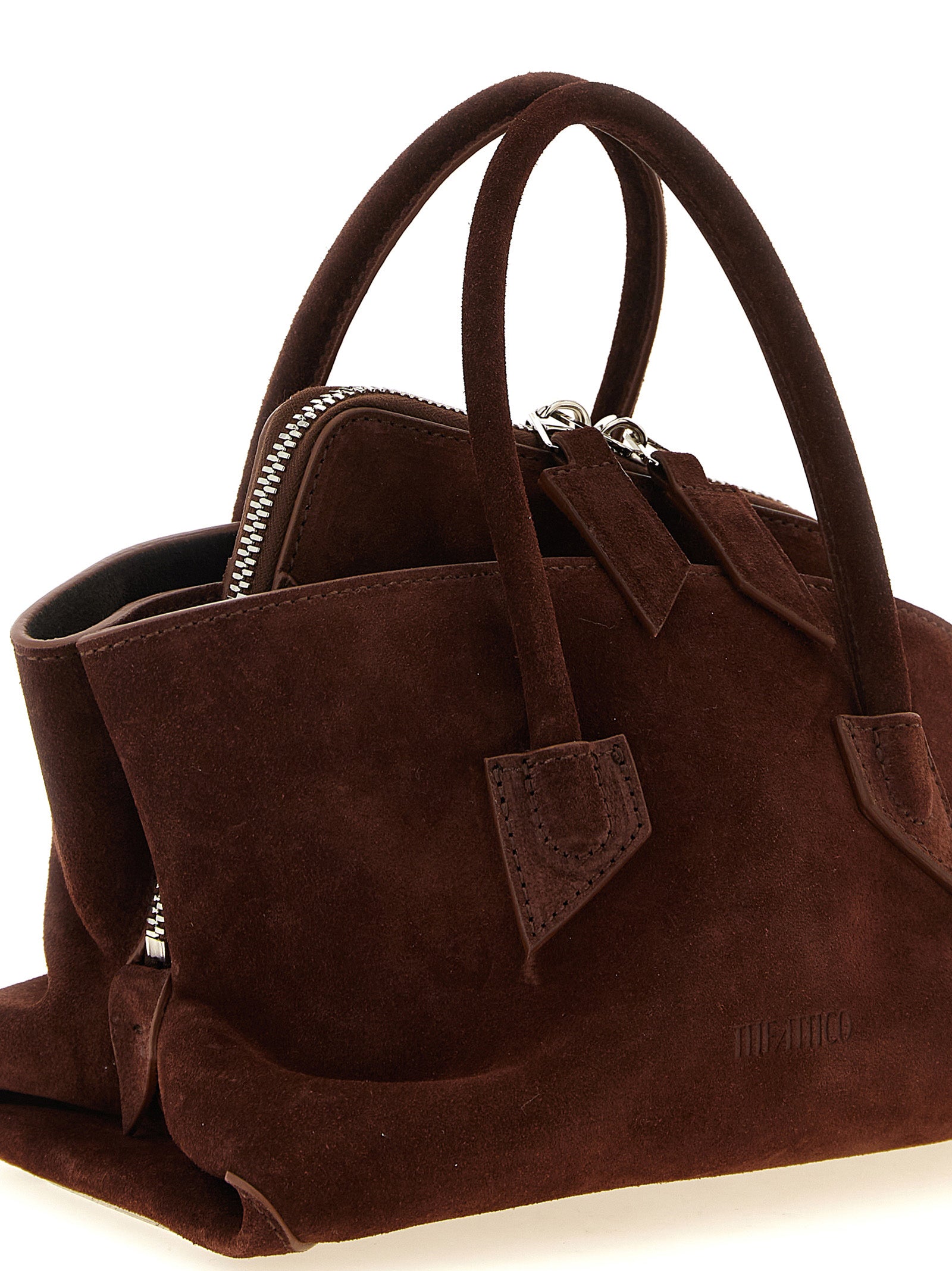 The Attico Brown Suede Mini Handbag