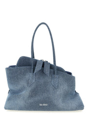 The Attico Blue Cotton Denim Shoulder Bag