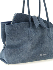 The Attico Blue Cotton Denim Shoulder Bag
