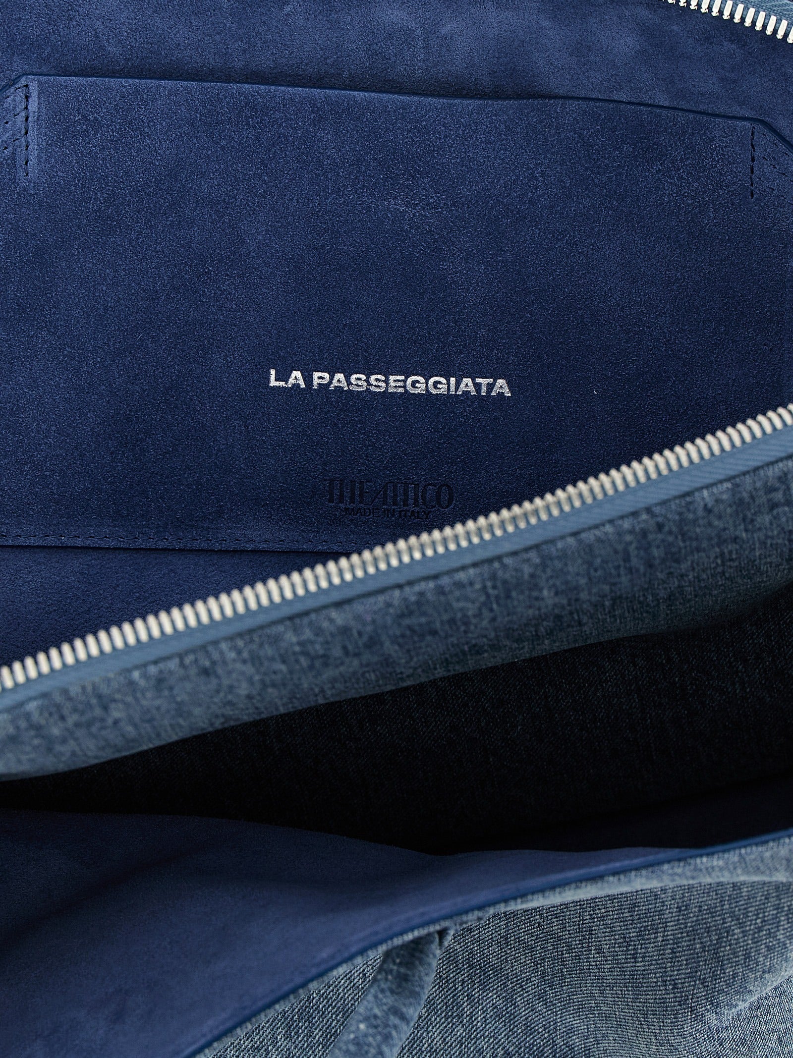 The Attico Blue Cotton Denim Shoulder Bag
