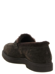 Brunello Cucinelli Brown Calfskin Slip-On Loafers