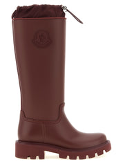 Moncler Bordeaux PVC Nylon Over The Knee Rain Boots