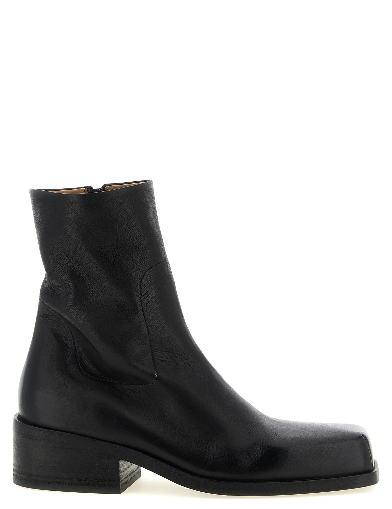 Marsell Black Calfskin Ankle Boots