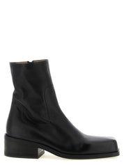 Marsell Black Calfskin Ankle Boots