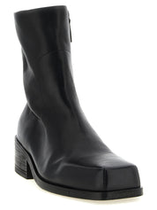 Marsell Black Calfskin Ankle Boots