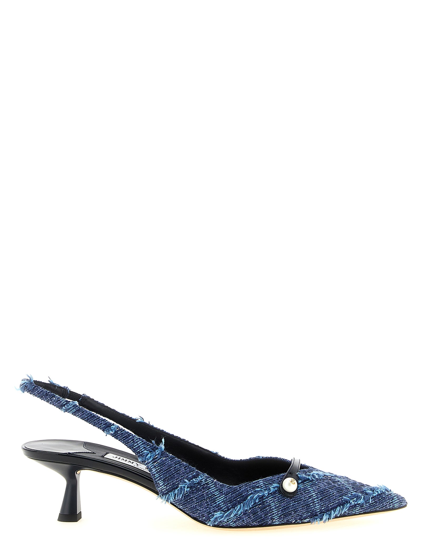 Jimmy Choo Multicolor Tencel Mid Heel Pumps