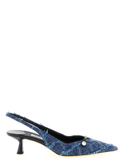 Jimmy Choo Multicolor Tencel Mid Heel Pumps