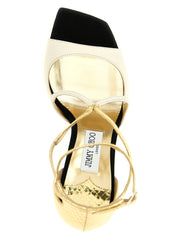 Jimmy Choo Multicolor Leather Stiletto Heel Sandals