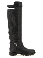 Jimmy Choo Black Leather Over The Knee Boots