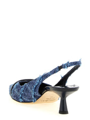 Jimmy Choo Multicolor Tencel Mid Heel Pumps