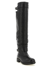 Jimmy Choo Black Leather Over The Knee Boots