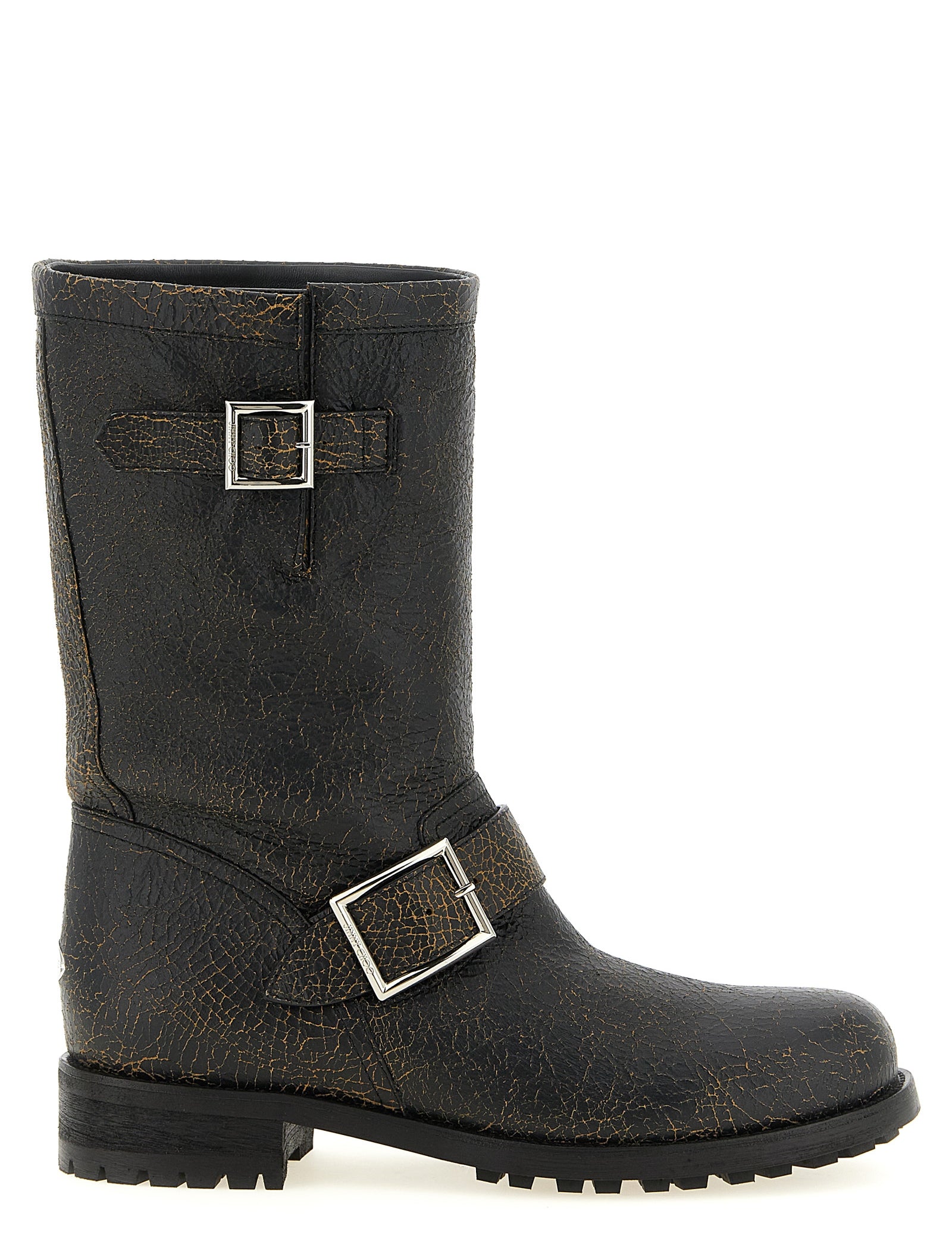 Jimmy Choo Black Leather Ankle Boots