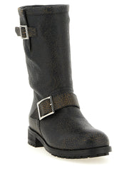 Jimmy Choo Black Leather Ankle Boots