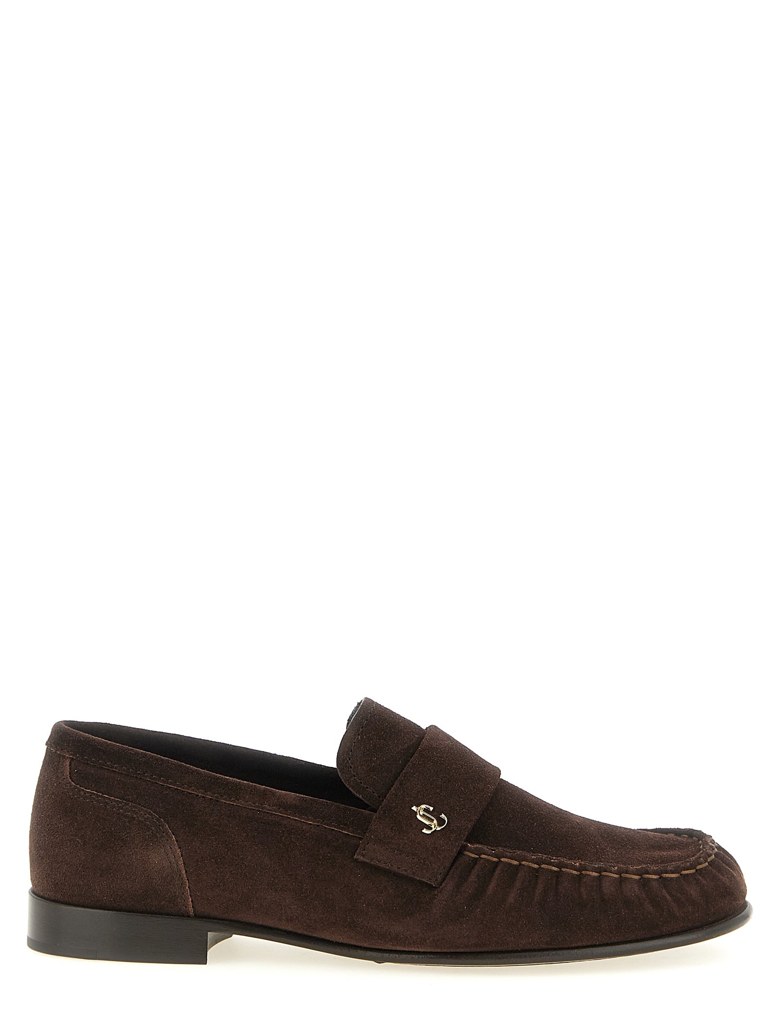 Jimmy Choo Brown Suede Slip-On Loafers