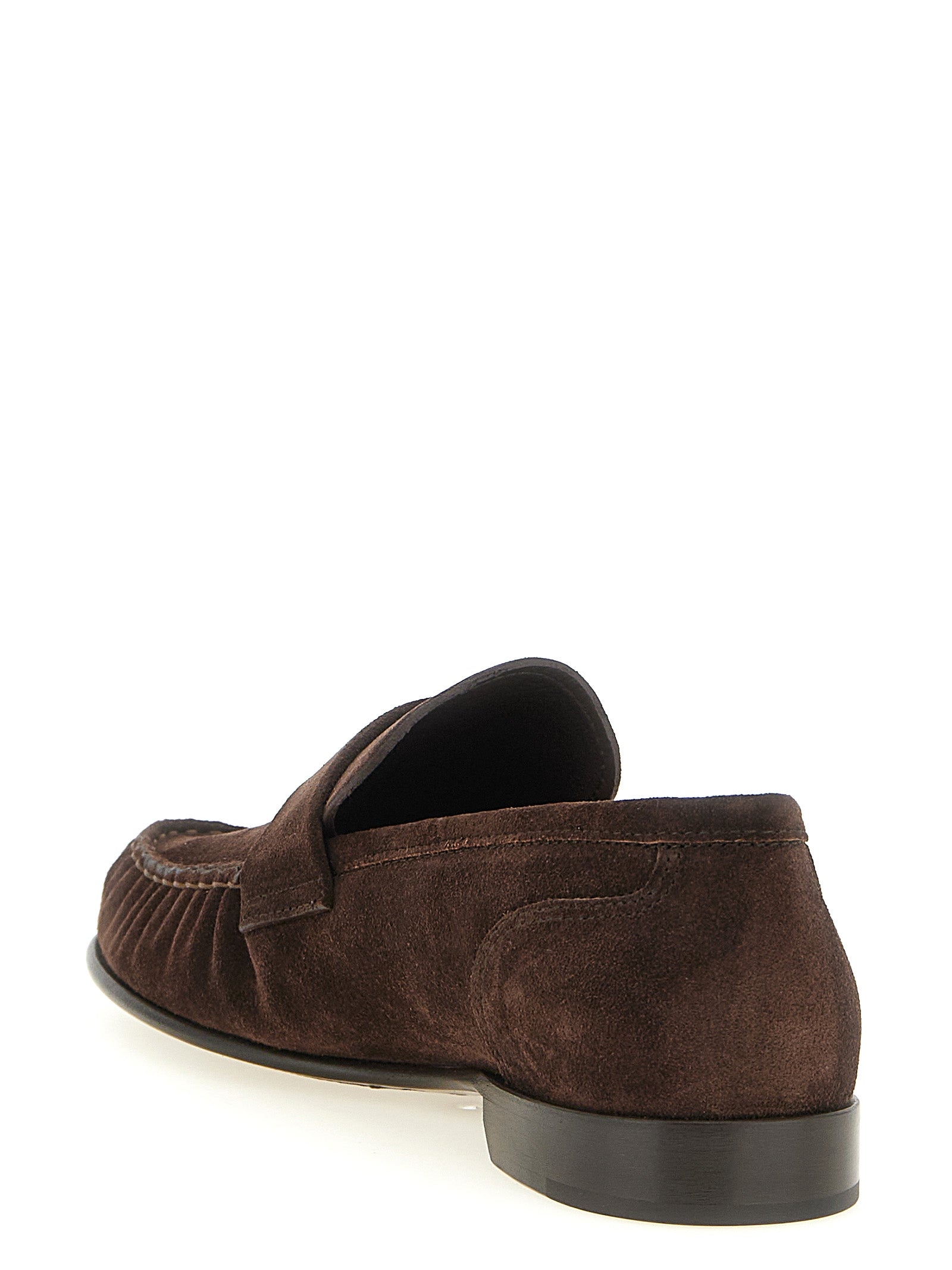 Jimmy Choo Brown Suede Slip-On Loafers